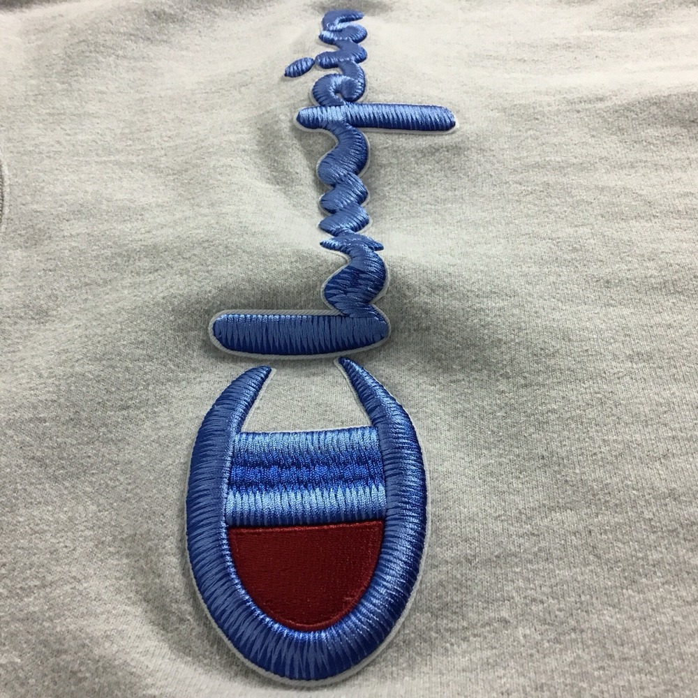 Champion Reverse Weave Sweatshirt Mens Small Gray Embroidered Script Logo GF70 - Picture 9 of 11